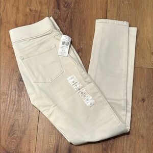 Lauren Ralph Lauren Cream Jeggings Smooth Texture